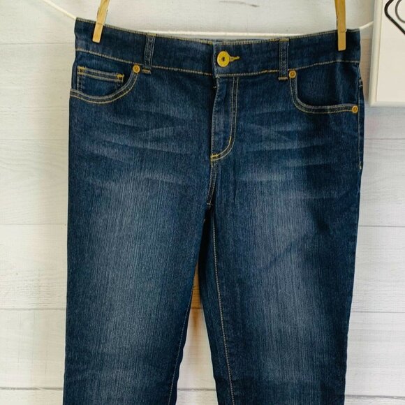 Chicos Platinum Denim Womens Jean Stretch Slim Leg Mid Rise Size 0 | S | 4 Reg - Picture 5 of 12